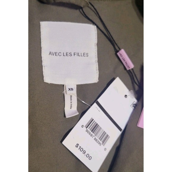 Avec Les Filles Green Utility Jacket Womens Sz XS New MSRP $109- Safari Military - Picture 10 of 12